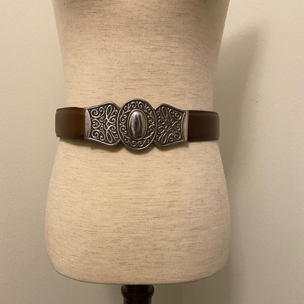Vintage Brown leather western belt